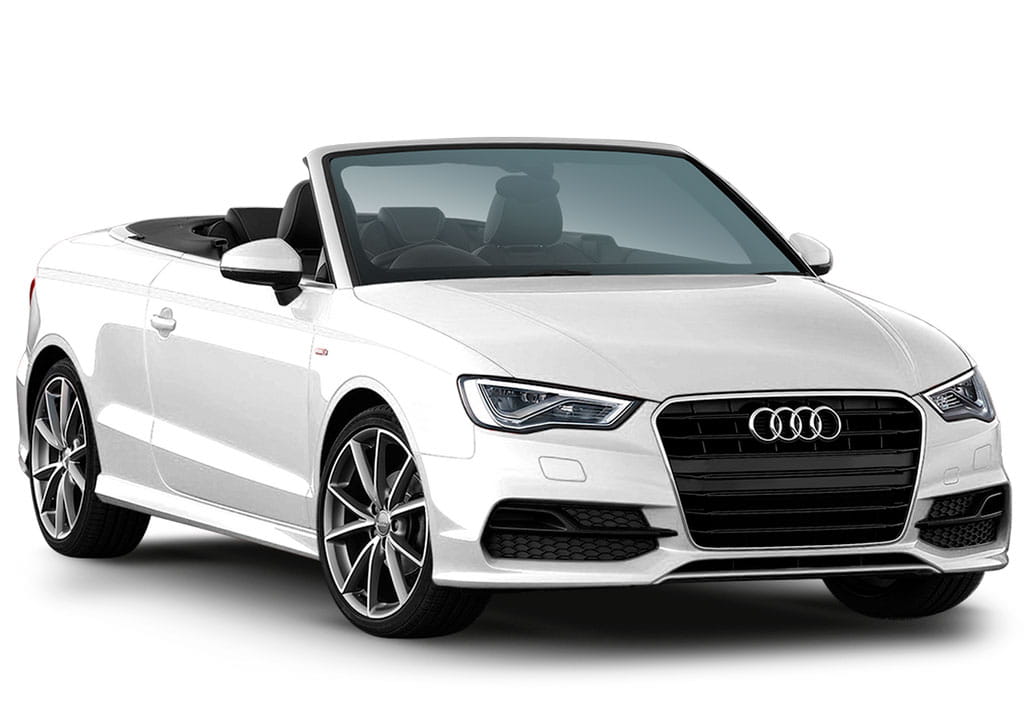Audi Cabriolet in einer neutralen Umgebung, ideal zum Erkunden von Teneriffa.