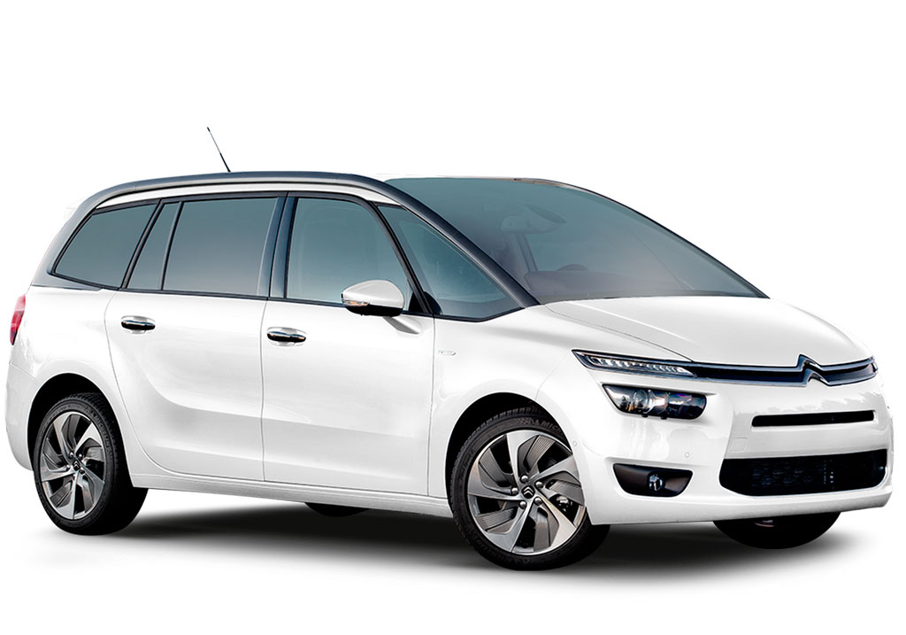 Weißer Citroën C4 Picasso, geparkt auf Teneriffa.