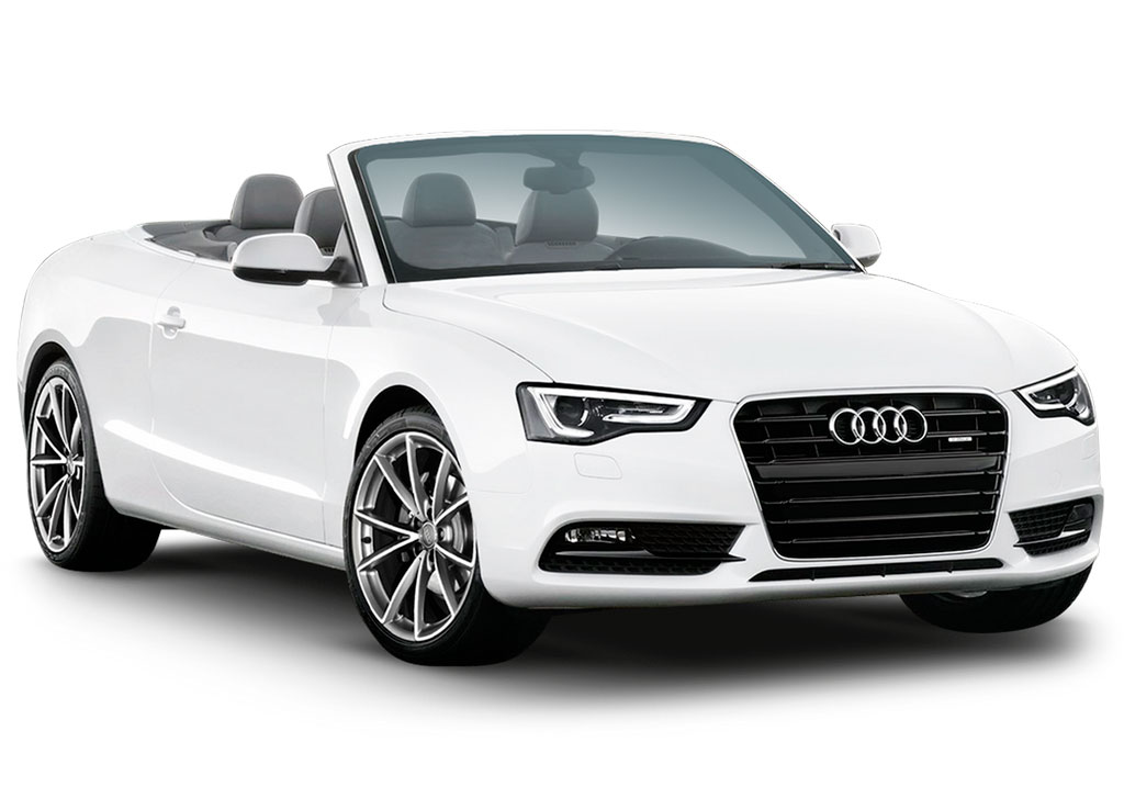Audi weißes Cabrio.