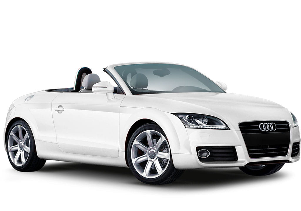 Audi TT weißes Cabriolet auf Teneriffa.