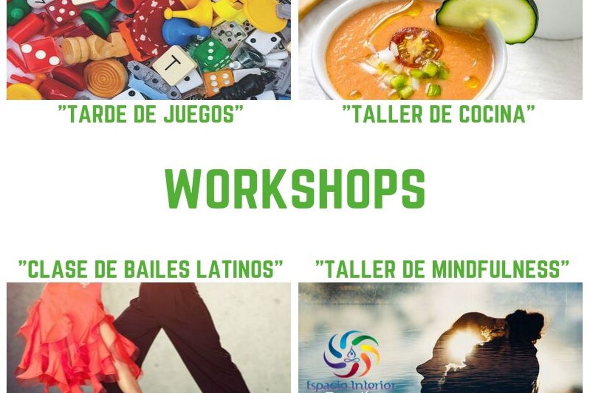 Nachmittag mit Spielen, Kochworkshop, Workshops, Latein-Tanzkurs, Achtsamkeitsworkshop auf Teneriffa.