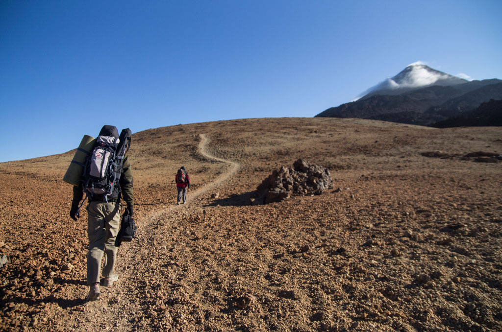 Wanderweg im Nationalpark Teide, Teneriffa.
